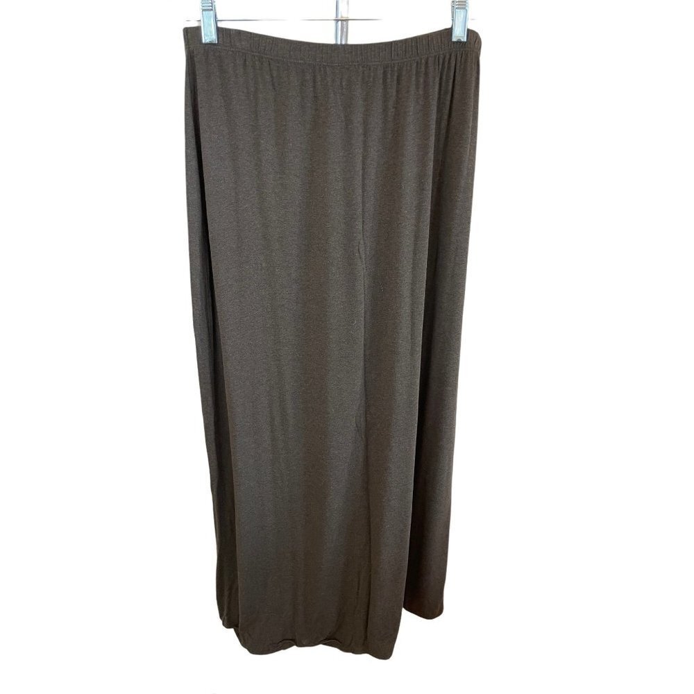 Maxi Black Pull On Elastic Waistband Skirt Sz L